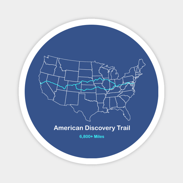 American Discovery Trail Route Map Magnet by numpdog